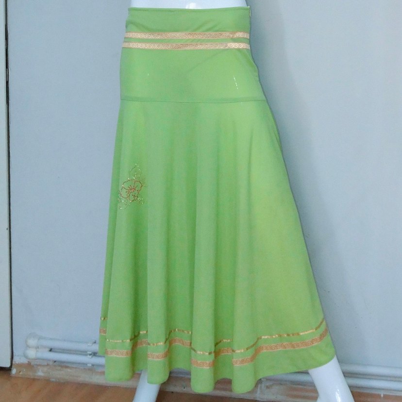 Tesettür Tül Etek Tatlı Açık Yeşil Kloş - Görsel 3