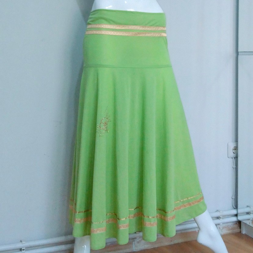 Tesettür Tül Etek Tatlı Açık Yeşil Kloş - Görsel 2