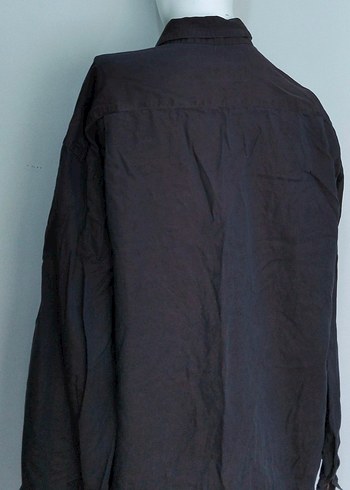 Erkek Kahverengi Gömlek Mavi Yansımalı - Görsel 7