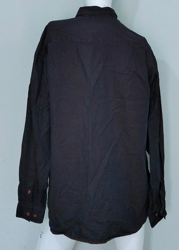 Erkek Kahverengi Gömlek Mavi Yansımalı - Görsel 6