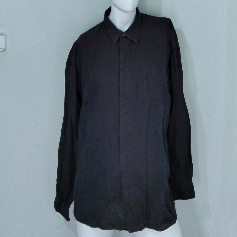 Erkek Kahverengi Gömlek Mavi Yansımalı - Görsel 5