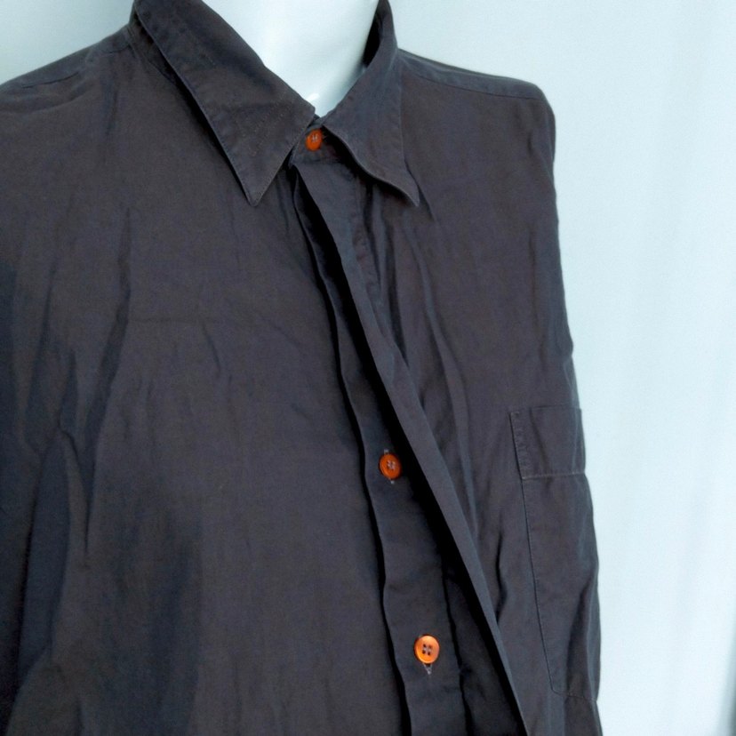 Erkek Kahverengi Gömlek Mavi Yansımalı - Görsel 2