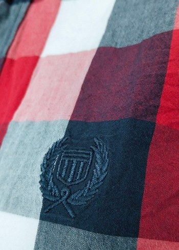 Erkek Gömlek Ekoseli Kırmızı Lacivert - Görsel 7