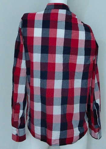 Erkek Gömlek Ekoseli Kırmızı Lacivert - Görsel 5