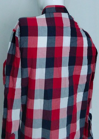 Erkek Gömlek Ekoseli Kırmızı Lacivert - Görsel 6