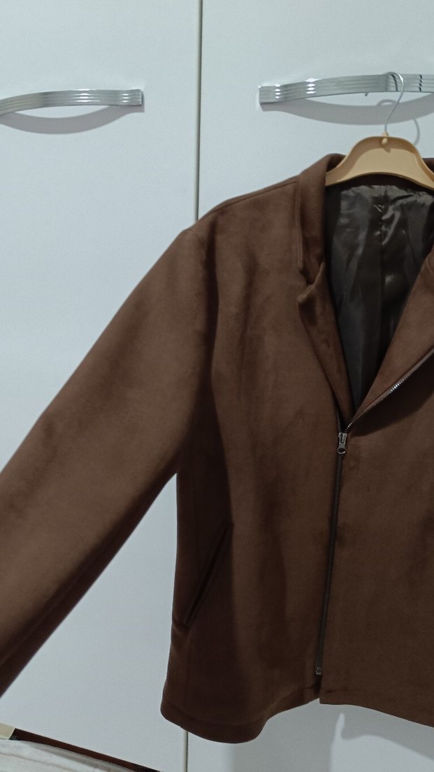 Kahverengi Süet Erkek Ceket - Görsel 3