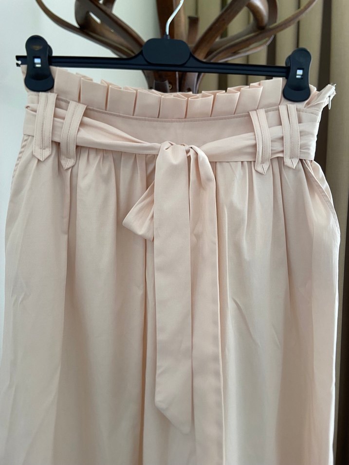 Pastel Pembe Yüksek Bel Etek — görsel 2/5