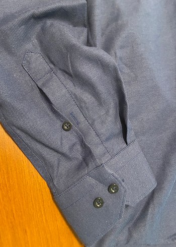 xl Beden Erkek Lacivert uzun Kollu Pamuklu Gömlek
