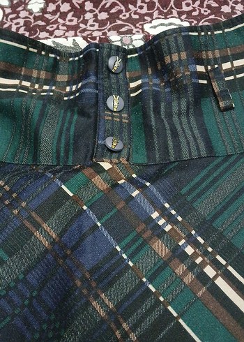 Desenli Pilili uzun etek Etek - Görsel 3