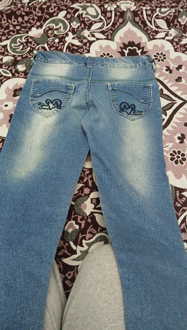 Mavi Bağcıklı Normal Paça Kot - Görsel 2