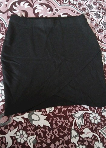 Only Siyah Drapeli Mini Etek