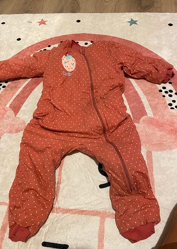 Kız Çocuk kiremit Fermuarlı Polar Uyku Tulumu