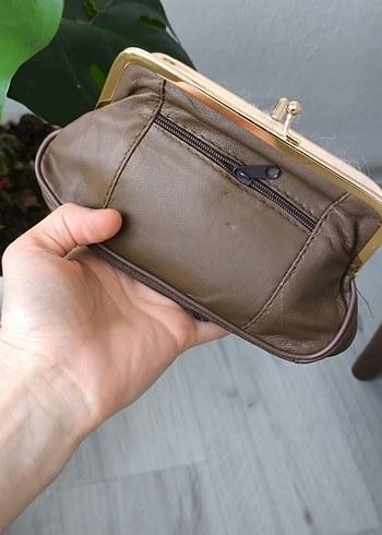 Bej Deri Kadın cüzdan - Görsel 3