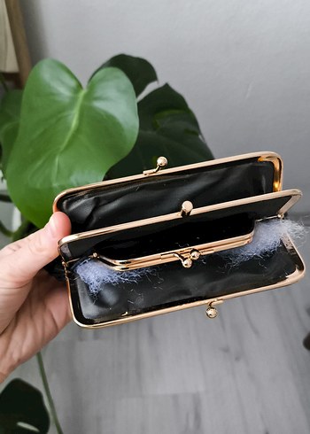 Kadın Siyah Deri Fermuarlı Portföy Cüzdan - Görsel 2