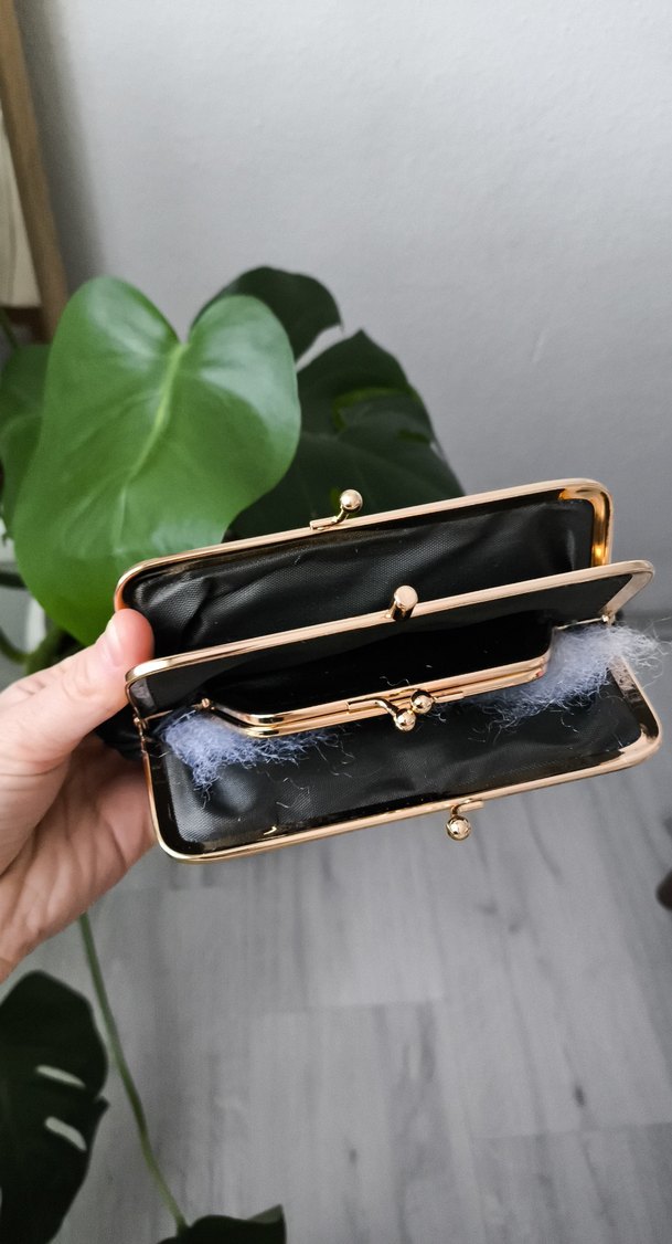 Kadın Siyah Deri Fermuarlı Portföy Cüzdan - Görsel 2