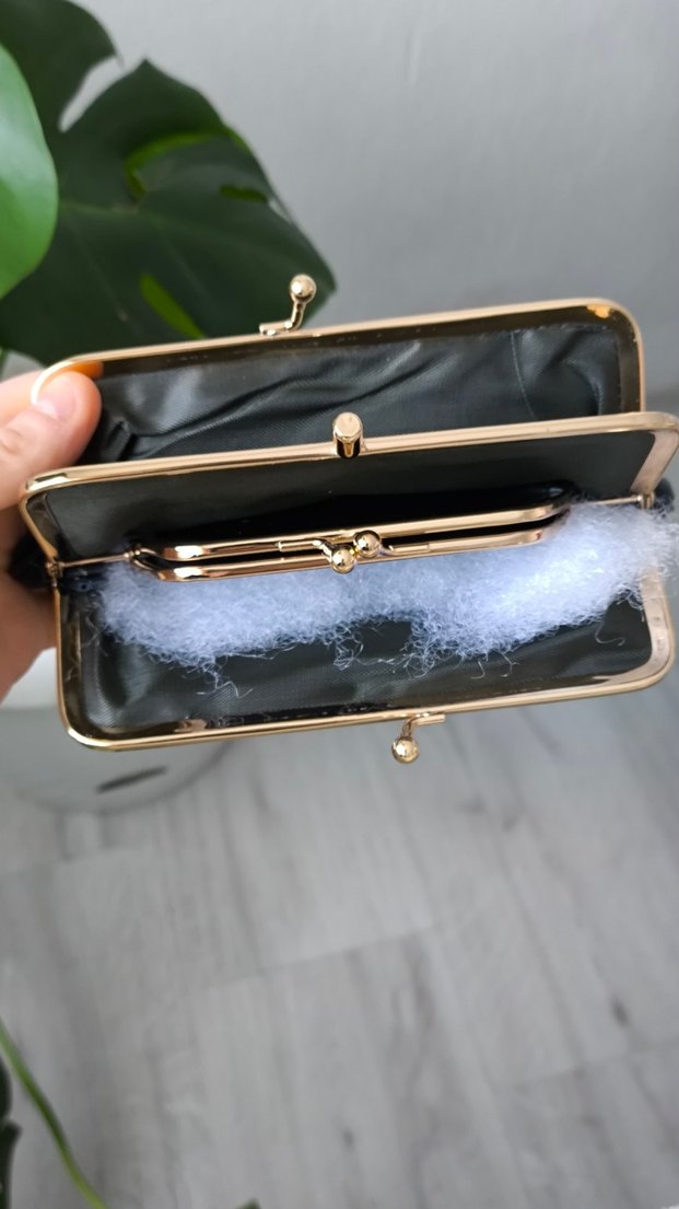 Deri lacivert Vintage Kadın Cüzdan - Görsel 2