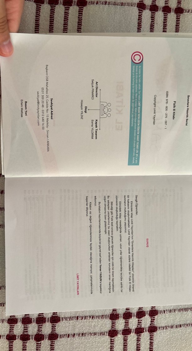 Limit Yayınları TYT-AYT Fizik El Kitabı - Görsel 3