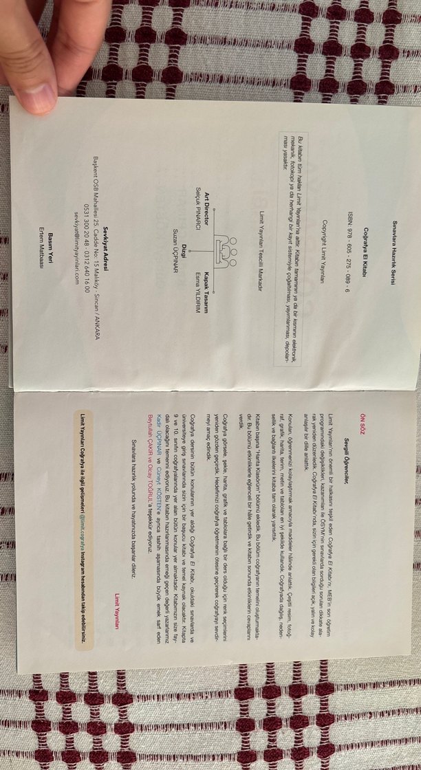 TYT Coğrafya El Kitabı - Limit Yayınları - Görsel 4