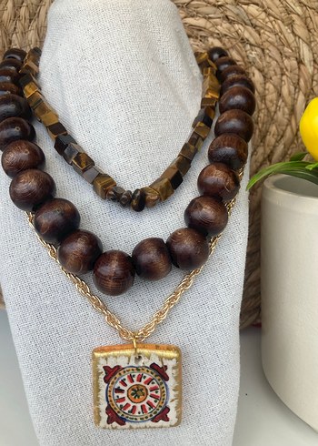 Accessorize Uzun Etnik Boncuklu Kadın Kolye