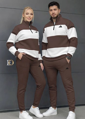 Antrasit Çizgili Fermuarlı Eşofman Takımı - Görsel 3