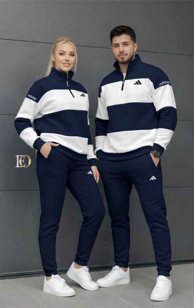 Antrasit Çizgili Fermuarlı Eşofman Takımı - Görsel 4