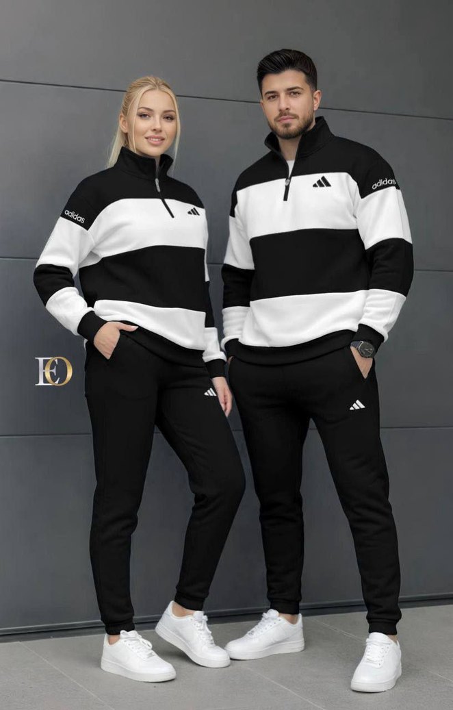 Antrasit Çizgili Fermuarlı Eşofman Takımı - Görsel 2