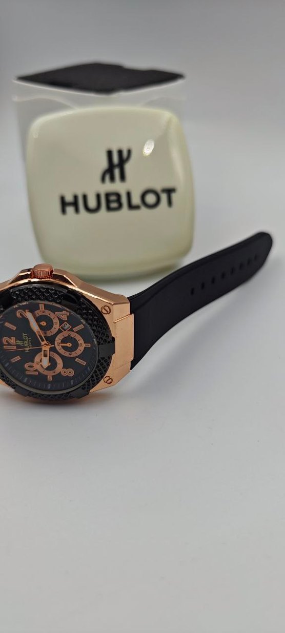 Hublot Klasik Siyah Biker Erkek Saati - Görsel 3