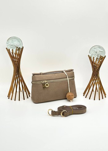 Loro Piana  Süet Kadın El Çantası - Görsel 6