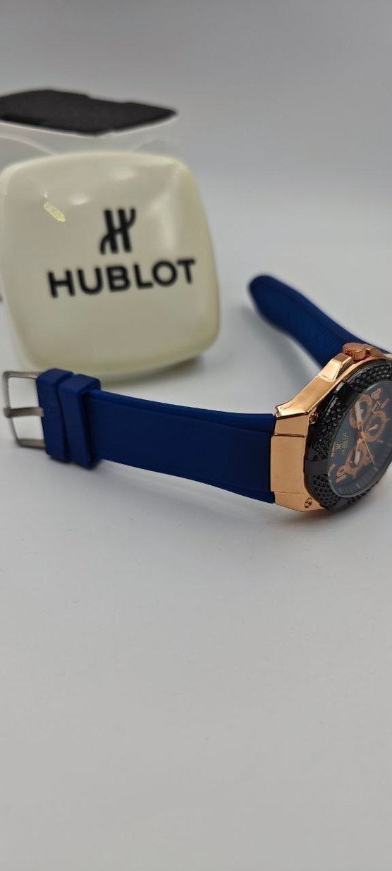 Hublot Klasik Biker Erkek Saati Mavi - Görsel 4