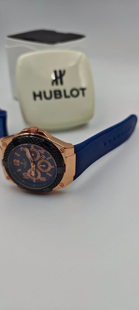 Hublot Klasik Biker Erkek Saati Mavi - Görsel 3