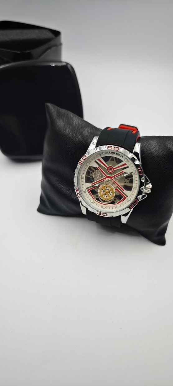 Renkli Kırmızı Erkek Biker Saat - Görsel 2