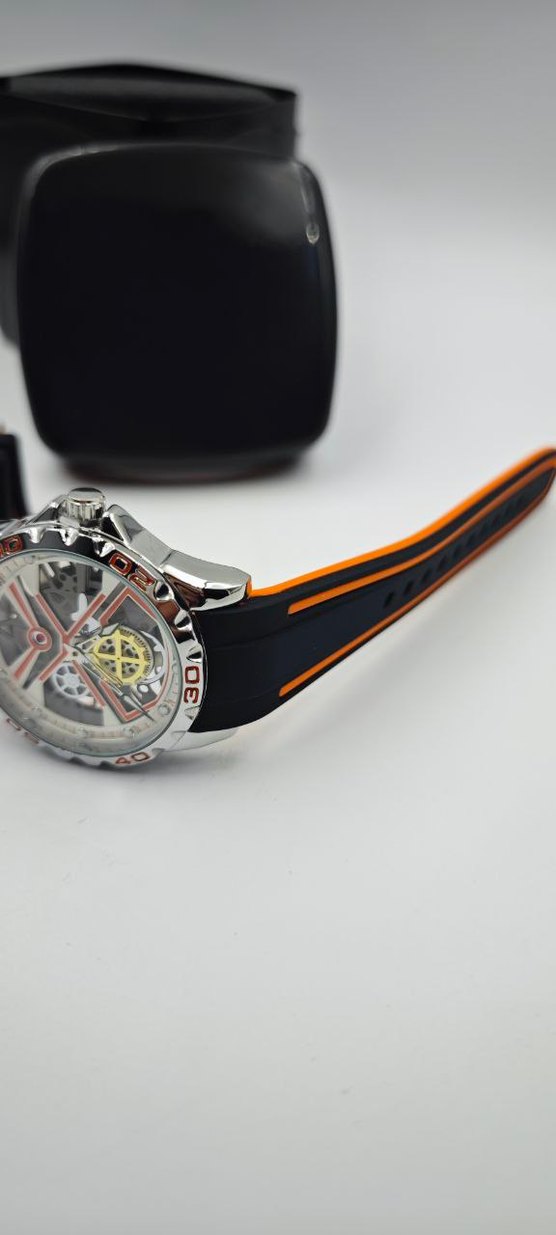 Sarı Renk Avant-Garde Erkek Biker Saat - Görsel 4