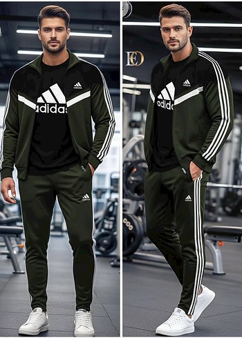 Adidas Siyah Kırmızı Eşofman Takımı - Görsel 2