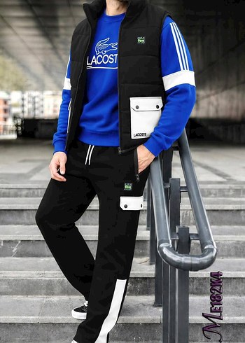 Lacoste Siyah Mavi Uclu Spor Takim