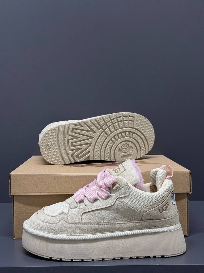 UGG Krem & Pembe Süet Sneaker — görsel 5/7