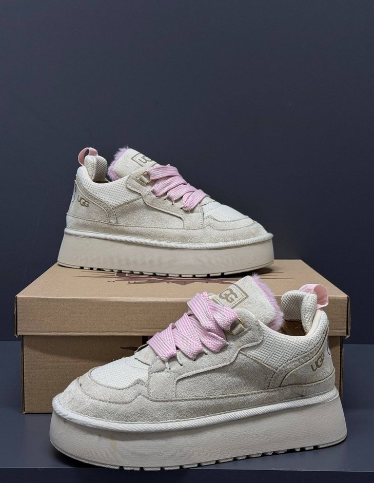 UGG Krem & Pembe Süet Sneaker — görsel 3/7