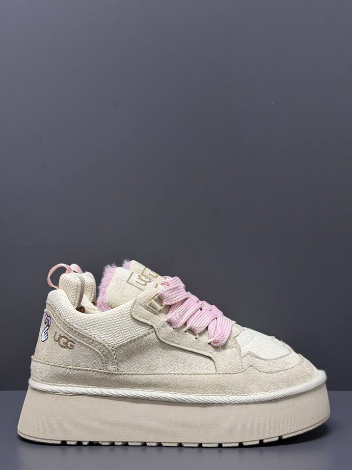 UGG Krem & Pembe Süet Sneaker — görsel 2/7