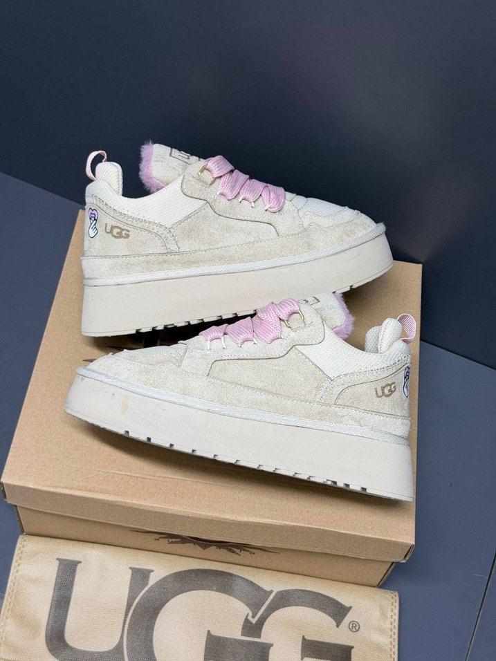 UGG Krem & Pembe Süet Sneaker — görsel 4/7
