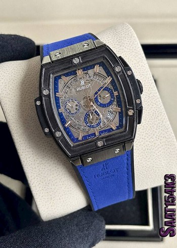 Hublot Siyah Mavi Skeleton Kol Saati