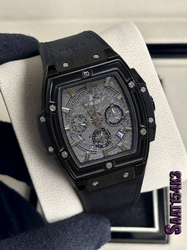 Hublot Siyah Mavi Skeleton Kol Saati — görsel 8/9