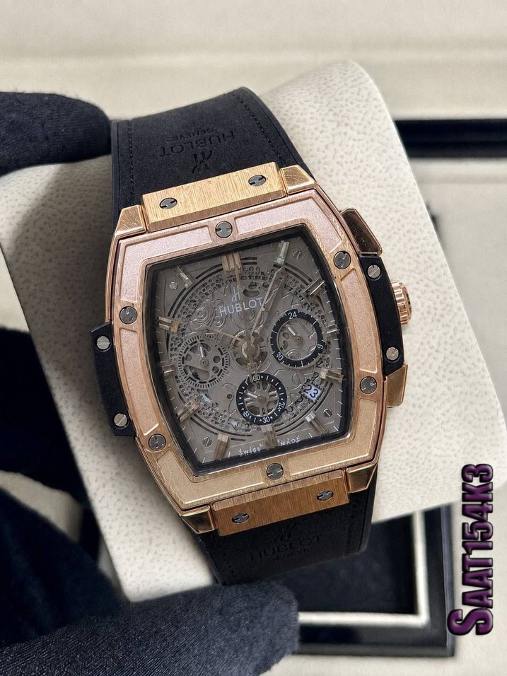 Hublot Siyah Mavi Skeleton Kol Saati — görsel 7/9