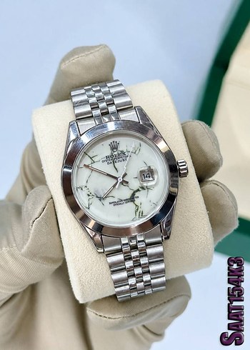 Rolex Oyster Perpetual Beyaz Mermer Saat