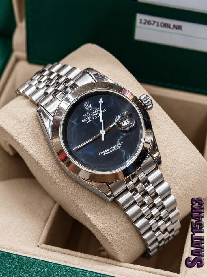 Lacivert Mermi Rolex Kol Saati — görsel 3/19
