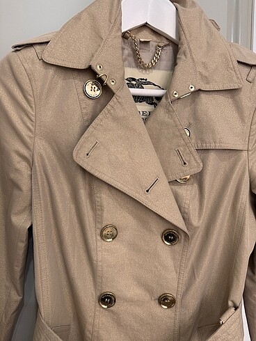 Burberry BURBERRY PARLAK KUMAŞ TRENCHKOT