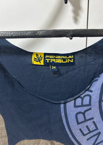 Fenerium Mavi Baskılı Denim Kolsuz Atlet