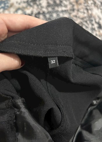 Siyah Kadın Wide Leg Kumaş Pantolon - Görsel 3