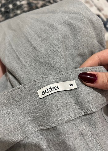 xs Beden Düğmeli Gri Kadın Pamuk Kumaş Pantolon