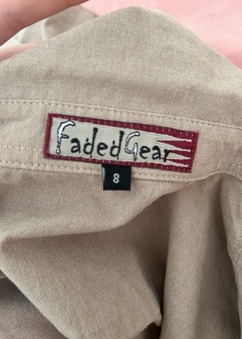 Camel Kısa Kollu Kadın Crop Gömlek - Görsel 3