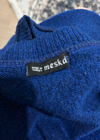 Lacivert Örgü Kadın Kazak - Görsel 2