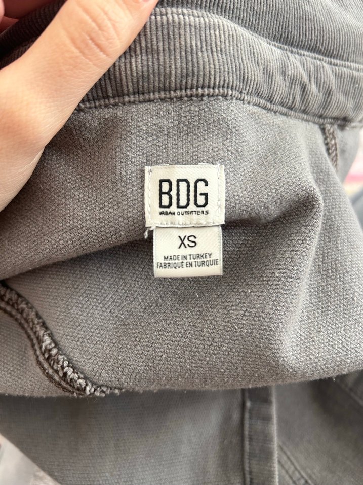 BDG gri kadife belden oturmalı gömlek - Görsel 5